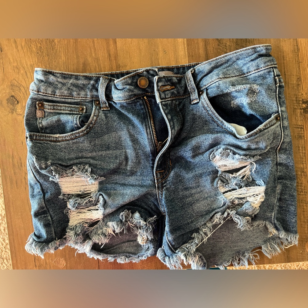 Just USA Distressed Denim Shorts- Size L
